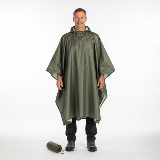 Lichtgewicht Regenponcho – Waterdicht, Ademend & Multifunctioneel