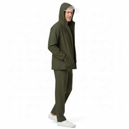 Heren Regenpak – Waterdichte Jas – Met Capuchon Set