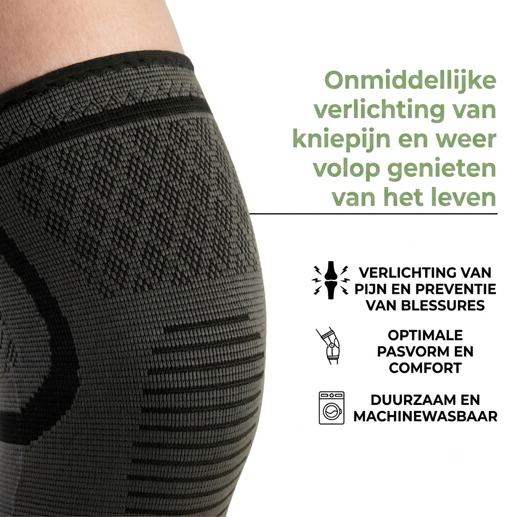 Compressiemouw voor de Knie - Kopervezels - Blijft Zitten