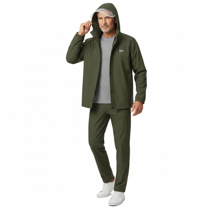 Heren Regenpak – Waterdichte Jas – Met Capuchon Set