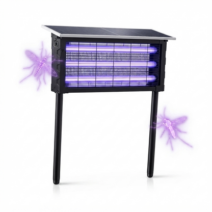 Solar Muggenlamp XXL - Drie UV-buizen - Binnen Buiten Duale Oplaadmodus