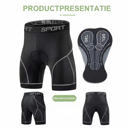 Heren Fietsshort - 5D Gelzeem - Ademende Mesh