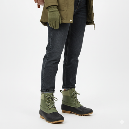 Dames Winter Laarzen – Halfhoog – Outdoor Veterschoenen