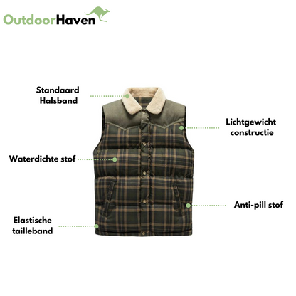 Outdoor Geruite Bodywarmer - Gevoerd - Herfst & Winter - OutdoorHavenNL