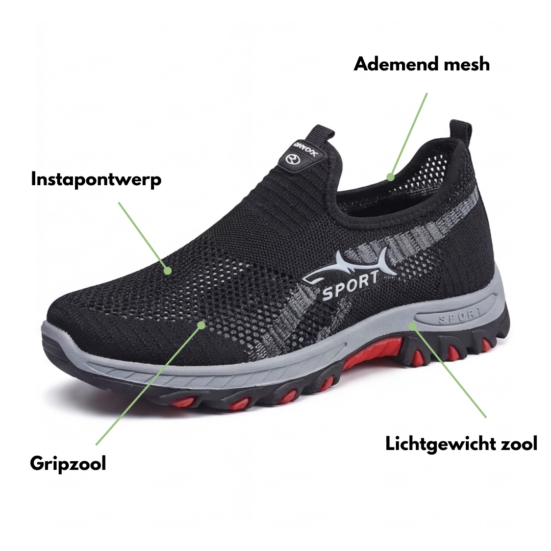Heren Lage Wandelschoenen – Instapper – Ademend