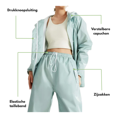 Dames Regenpak – Waterdicht & Ademend – Jas & Broek