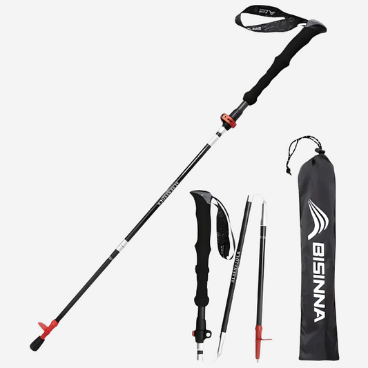 Opvouwbare Wandelstokken  - Ultralicht Carbon - 2-Delig - Nordic Walking