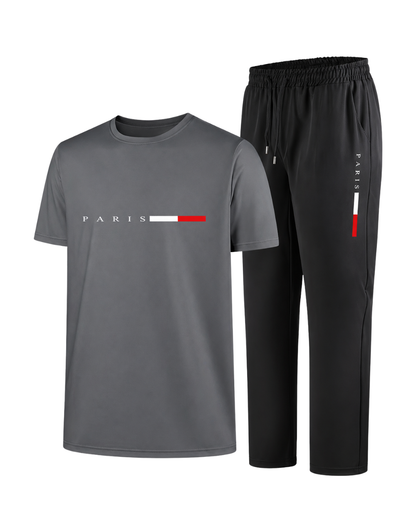 Heren Trainingspak Set Sneldrogend - T-Shirt en Joggingbroek - 2-Delig