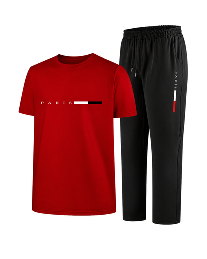 Heren Trainingspak Set Sneldrogend - T-Shirt en Joggingbroek - 2-Delig