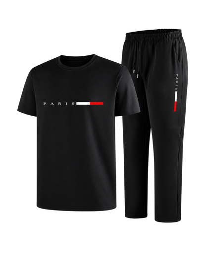 Heren Trainingspak Set Sneldrogend - T-Shirt en Joggingbroek - 2-Delig