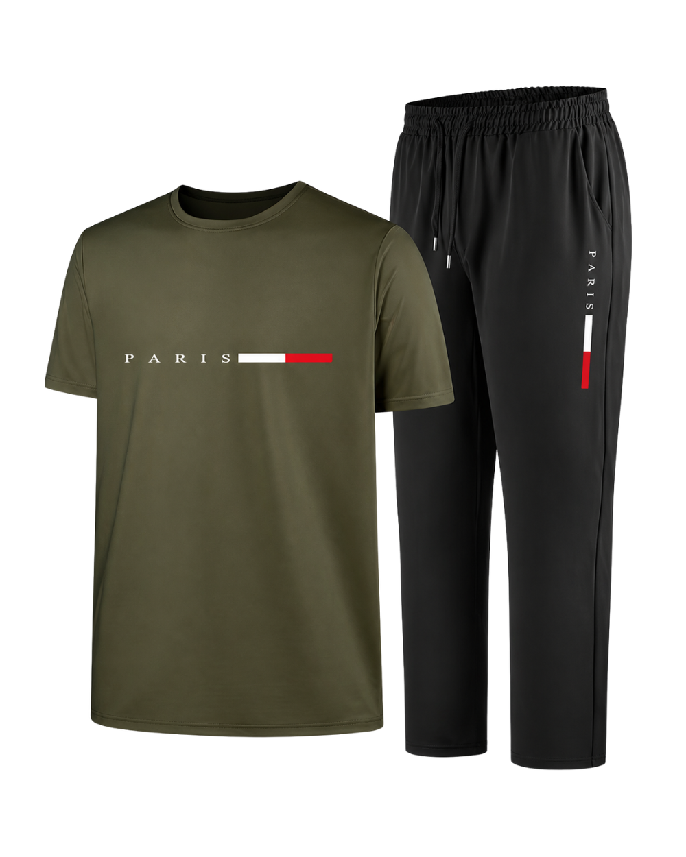 Heren Trainingspak Set Sneldrogend - T-Shirt en Joggingbroek - 2-Delig