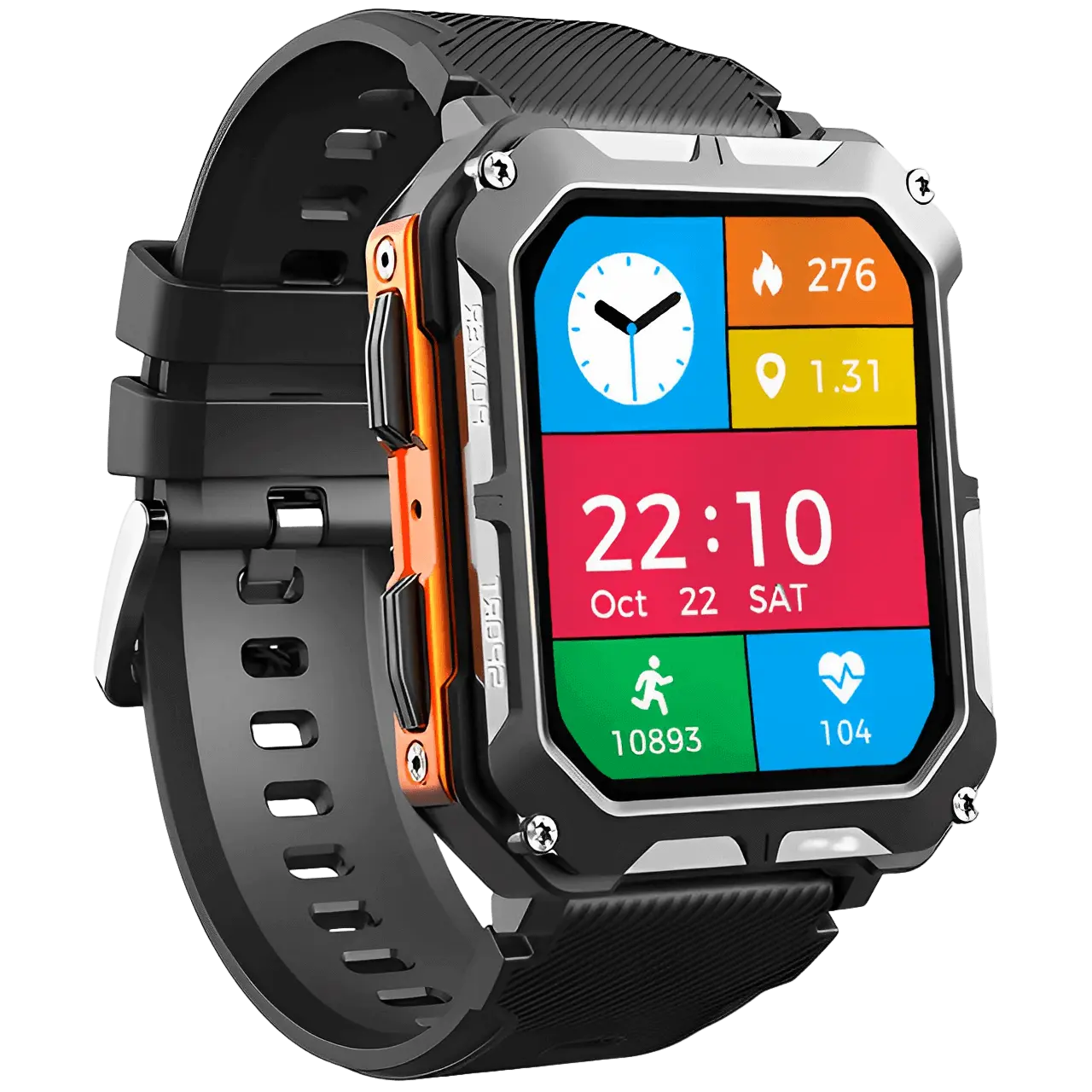 Onverwoestbare Smartwatch - Hartslagmeter - Stappenteller OutdoorHaven