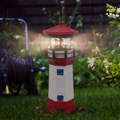 Solar Vuurtoren Tuinlamp – Roterende LED, IP44, Decoratief voor Tuin & Erf