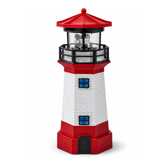 Solar Vuurtoren Tuinlamp – Roterende LED, IP44, Decoratief voor Tuin & Erf