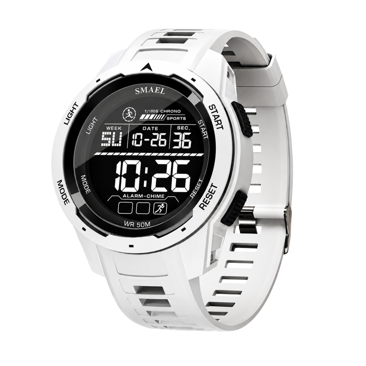 Heren Digitaal Sporthorloge – LED-verlichting – Stopwatch & Alarm