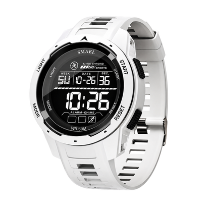 Heren Digitaal Sporthorloge – LED-verlichting – Stopwatch & Alarm
