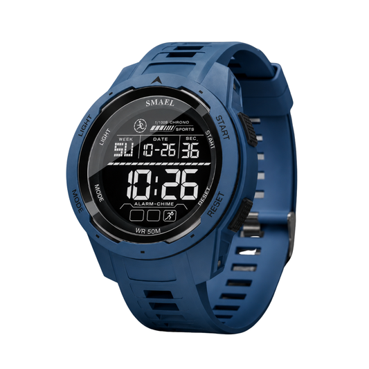 Heren Digitaal Sporthorloge – LED-verlichting – Stopwatch & Alarm