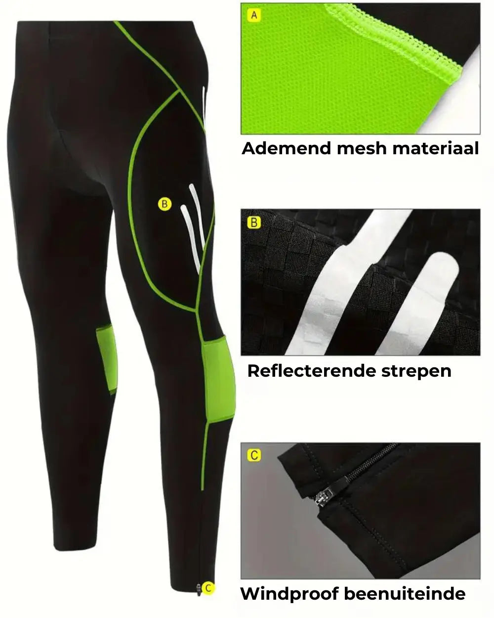 OutdoorHaven - Lange Fietsbroek - Gelpads OutdoorHaven