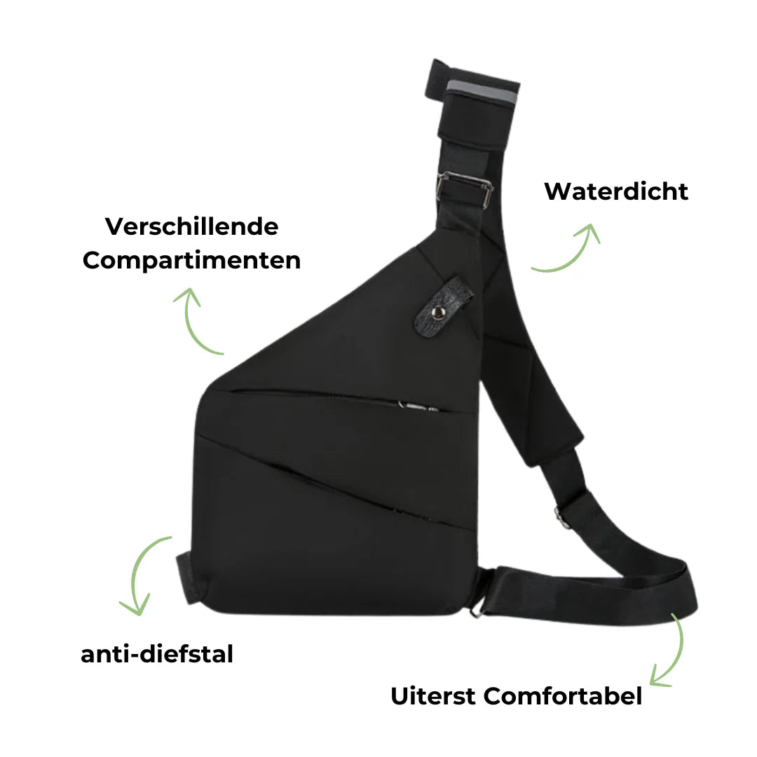 HILAEX Schoudertas voor dames, middelgroot, handtas met anti-diefstal