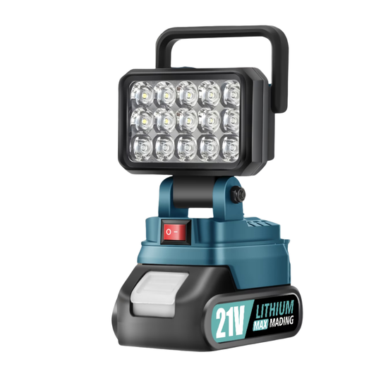 Draadloze LED Werklamp – 21V Campinglamp – Draagbaar