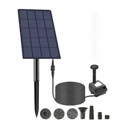 Zonne-energie Fonteinset – 6-in-1 Vijverpomp – Draadloos