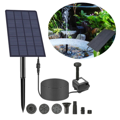 Zonne-energie Fonteinset – 6-in-1 Vijverpomp – Draadloos