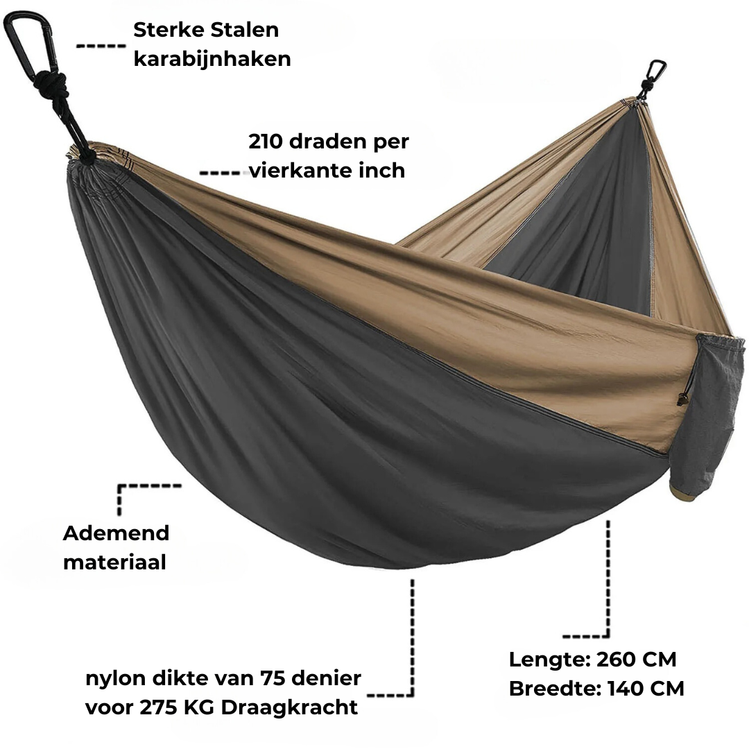 Parachute Hangmat - XXL - Lichtgewicht - OutdoorHavenNL