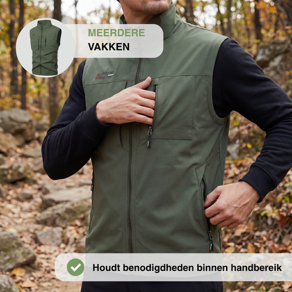 Heren Outdoor Vest met Meerdere Zakken – Sneldrogend – Lichtgewicht