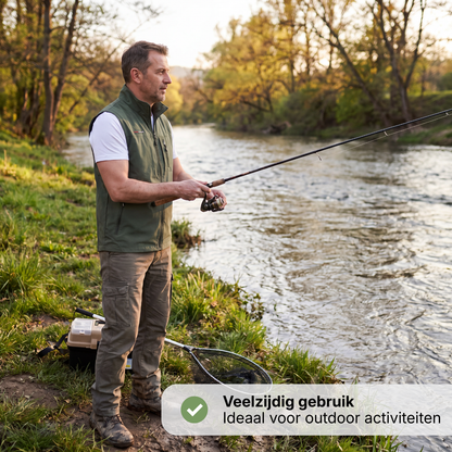 Heren Outdoor Vest met Meerdere Zakken – Sneldrogend – Lichtgewicht