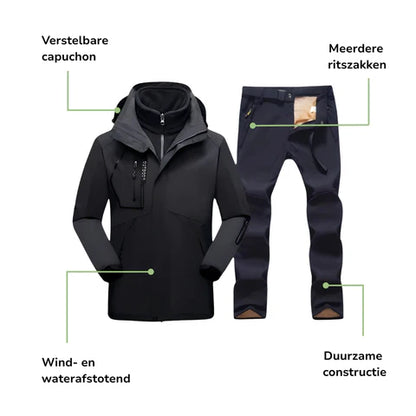 Heren Softshell Set – Outdoor Jas – Wandelbroek