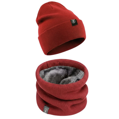 Wintermuts – Warme Sjaal – Gevoerde Gebreide Set
