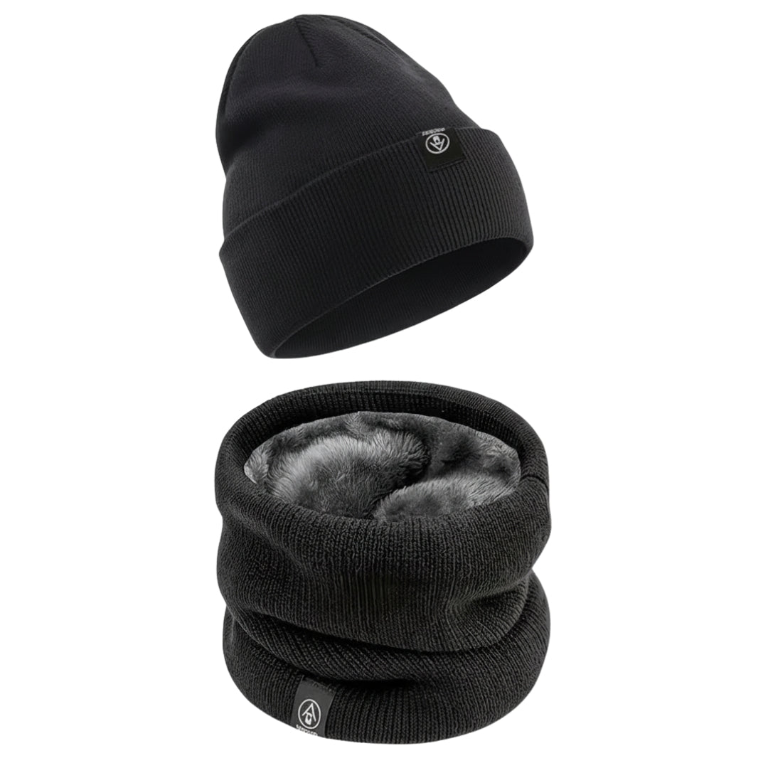 Wintermuts – Warme Sjaal – Gevoerde Gebreide Set