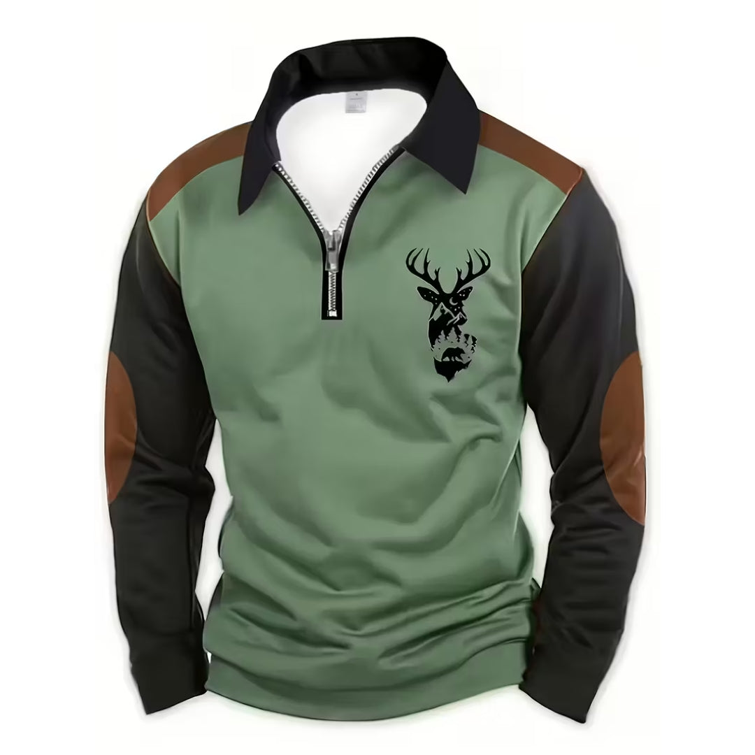 Outdoor Trui – Half Zip – Hert Design