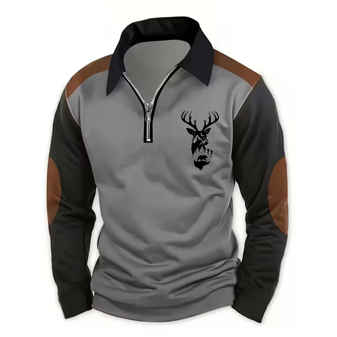 Outdoor Trui – Half Zip – Hert Design