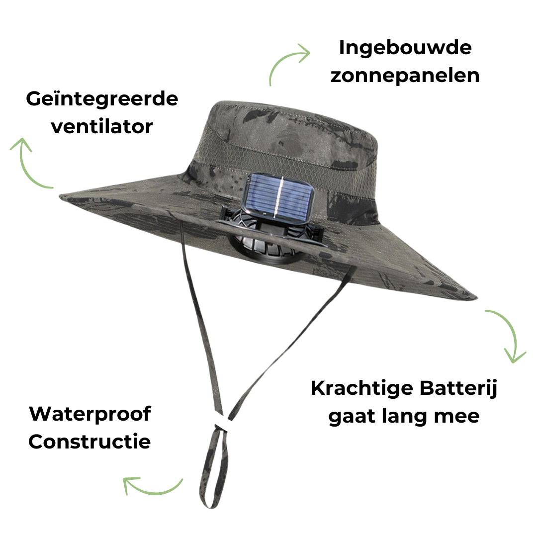 Outdoor Zonnehoed - Ingebouwde Ventilator - OutdoorHavenNL