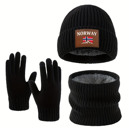 Touchscreen Handschoenen - Winterset met Muts en Nekwarmer - Fleece Voering
