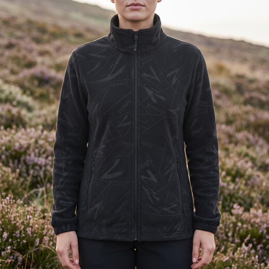 Tussenjas dames met opstaande kraag in fleece