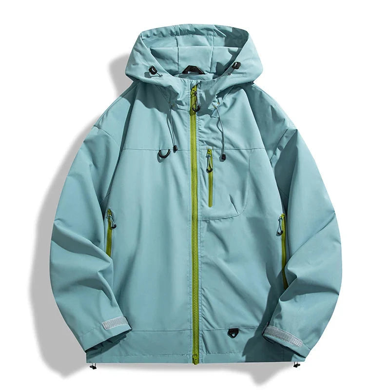 Waterdichte jas unisex met verstelbare capuchon
