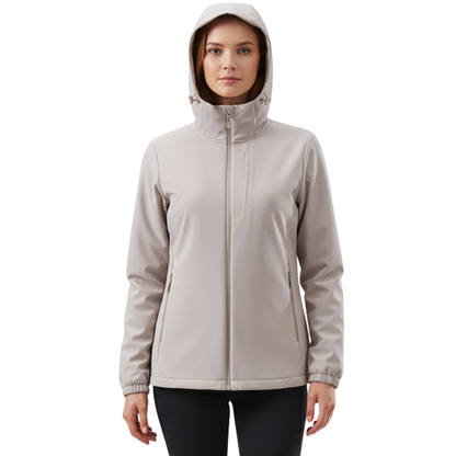 Sportieve softshell tussenjas dames met fleecevoering