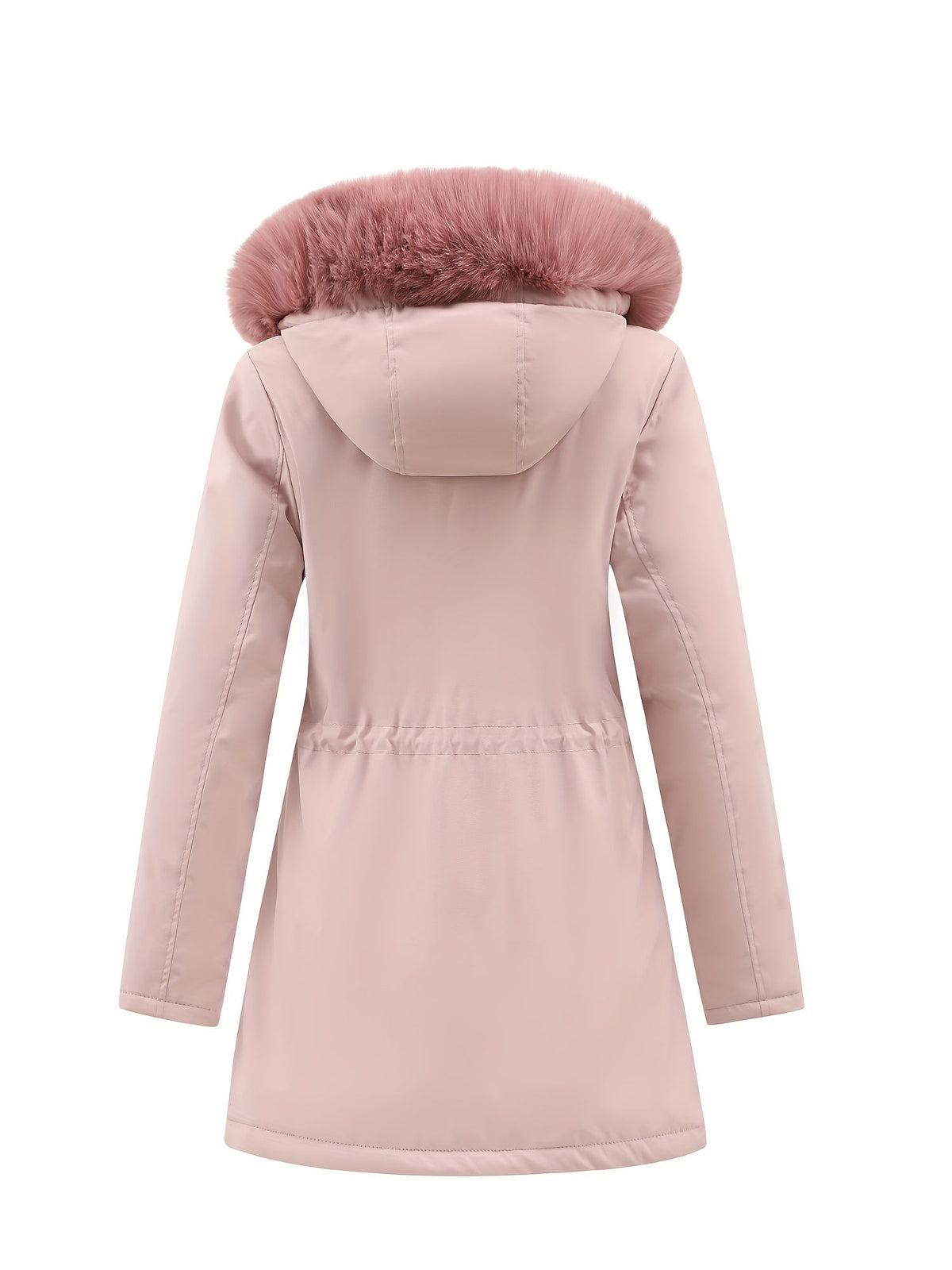Parka dames met kunstbontcapuchon en waterdichte stof