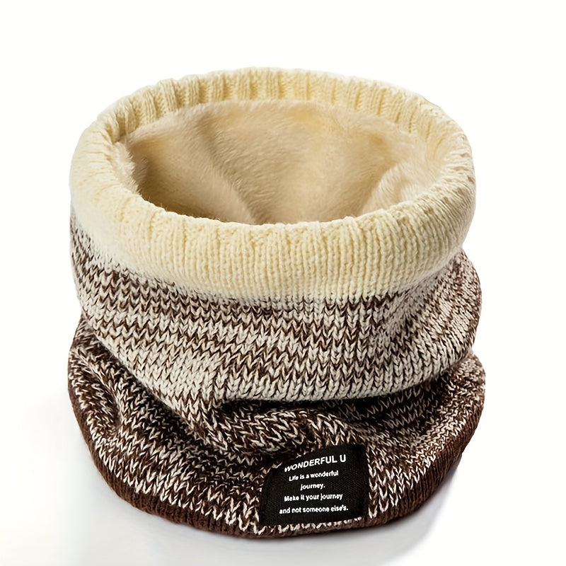 Nekwarmer met Kleurverloop - Gebreide Colsjaal - Dikke Pluche Voering