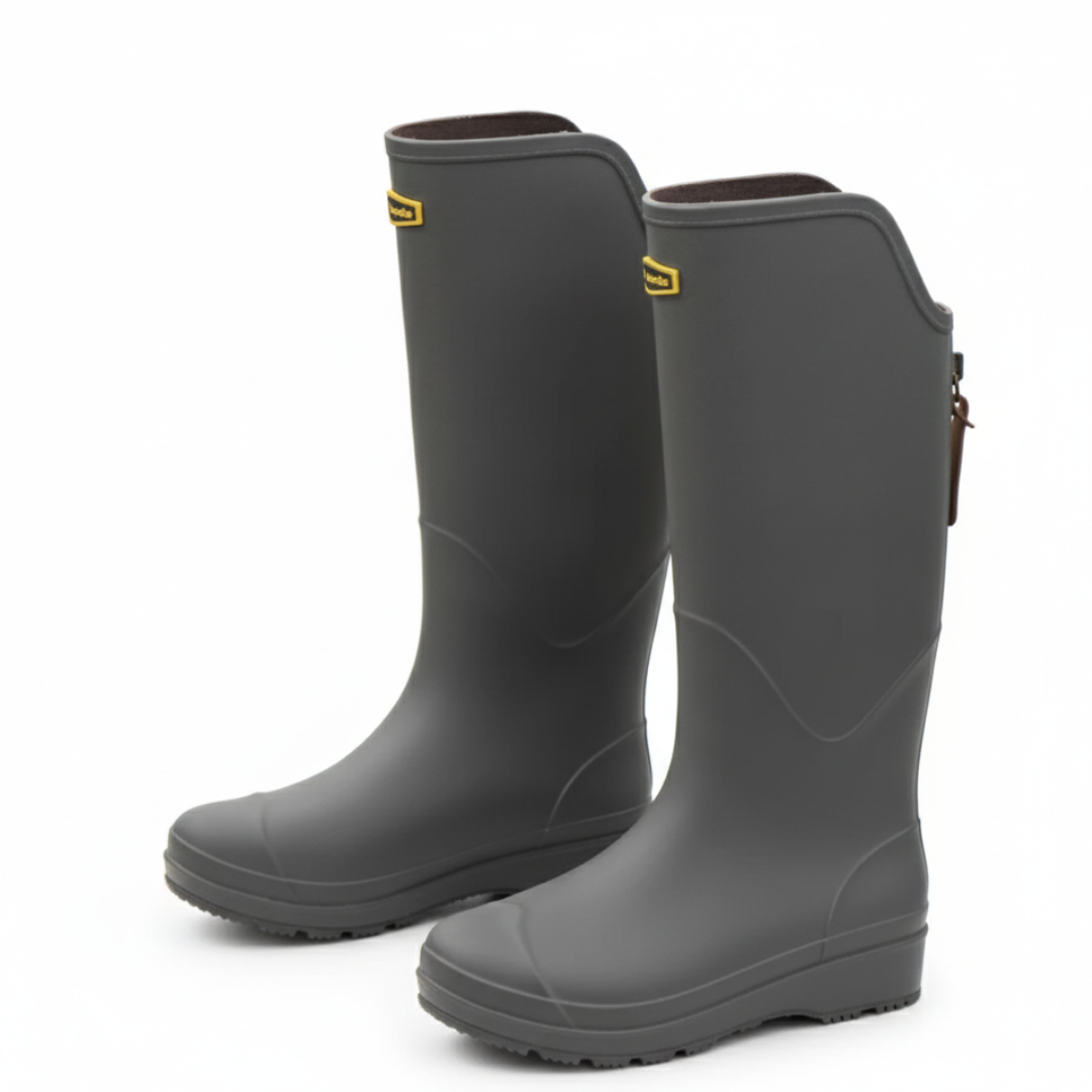 Regenlaarzen Dames Kniehoog - Waterdicht & Antislip - PVC