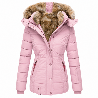Winterjas Dames - Getailleerd - Afneembare Kap met Bont