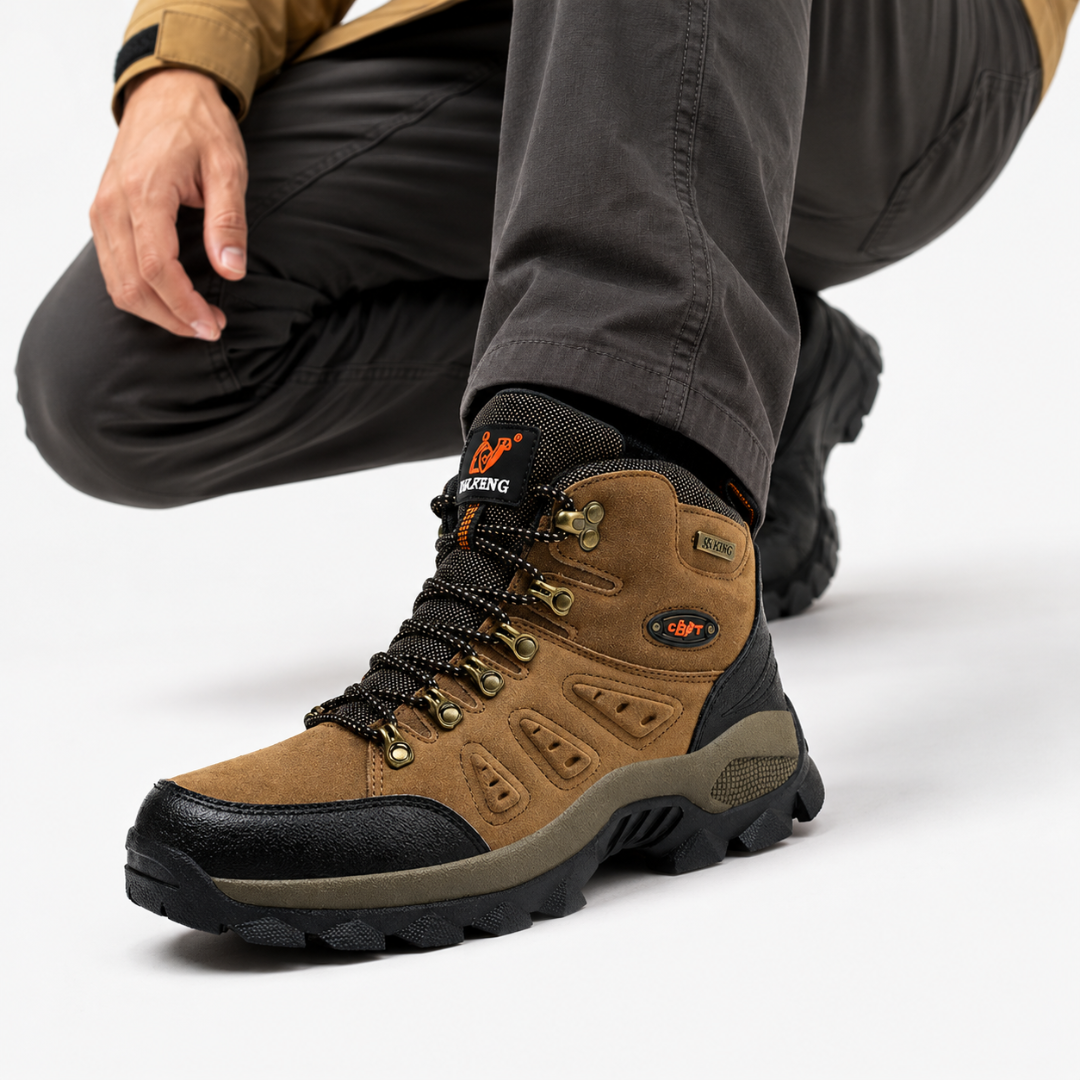 Wandelschoenen heren waterafstotend met orthopedische zool