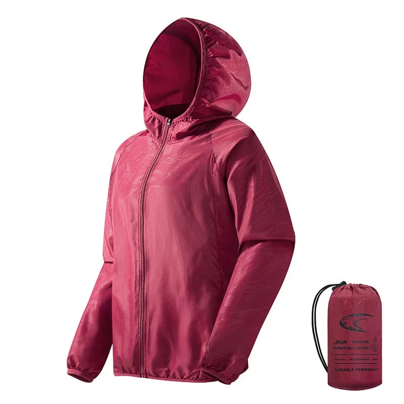 Dames windjack met capuchon, waterafstotend