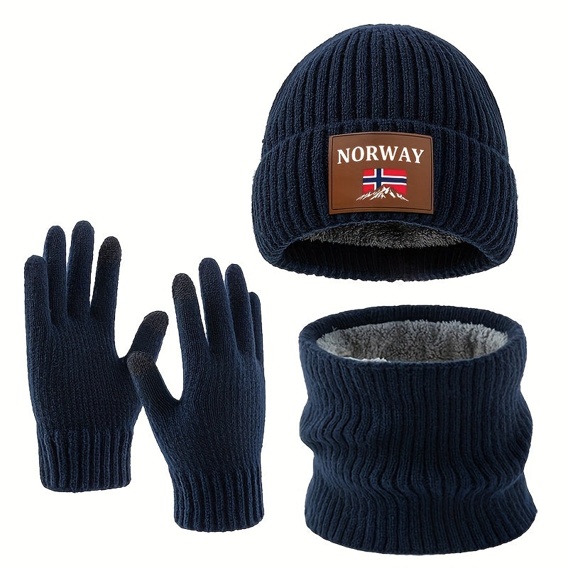 Touchscreen Handschoenen - Winterset met Muts en Nekwarmer - Fleece Voering
