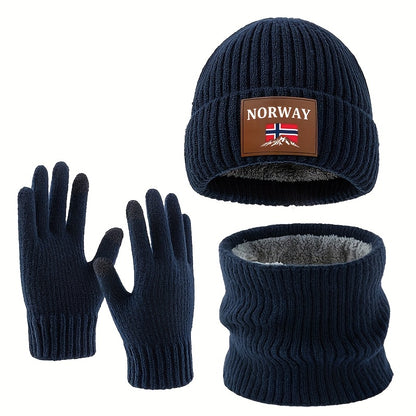 Touchscreen Handschoenen - Winterset met Muts en Nekwarmer - Fleece Voering