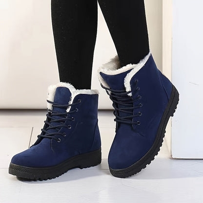 Lichtgewicht gevoerde snowboots dames met veters