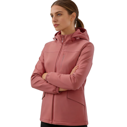 Sportieve softshell tussenjas dames met fleecevoering