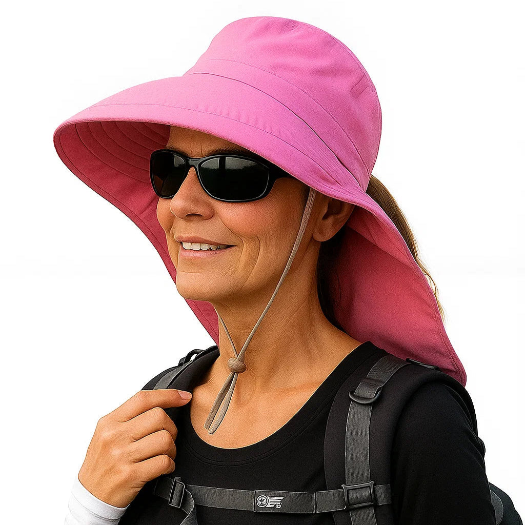 Dames Zonnehoed - UV-bescherming – Nekbescherming